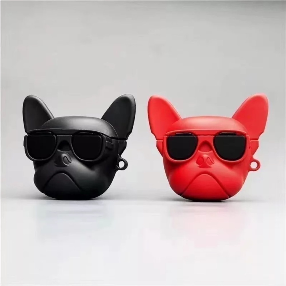 RED AirPods Pro Adorable Frenchie Bulldog Case​​ - Picture 4 of 7